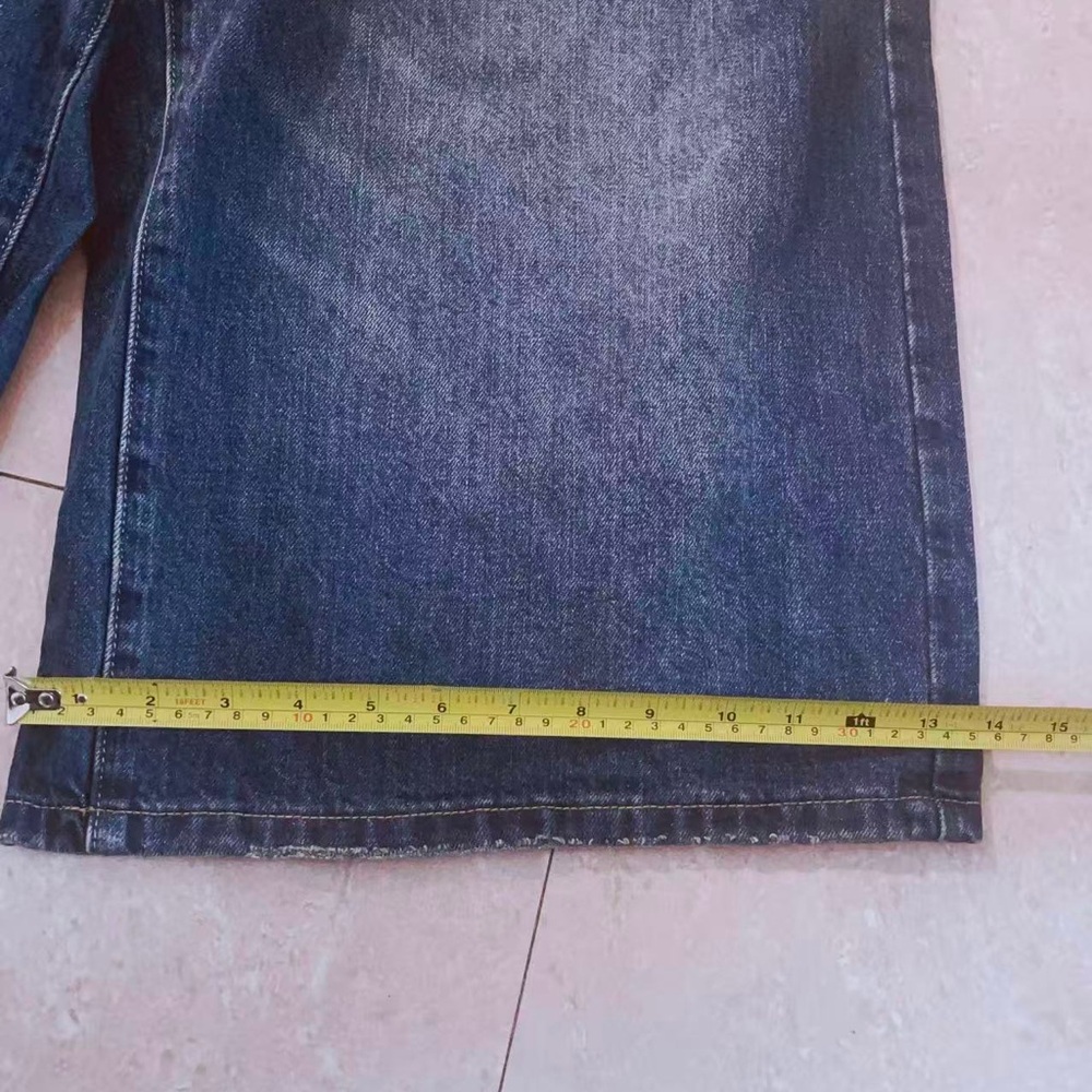 Y2K men’s BLUE WIDE LEG BAGGY JORTS 32 WAIST - Picture 7 of 8